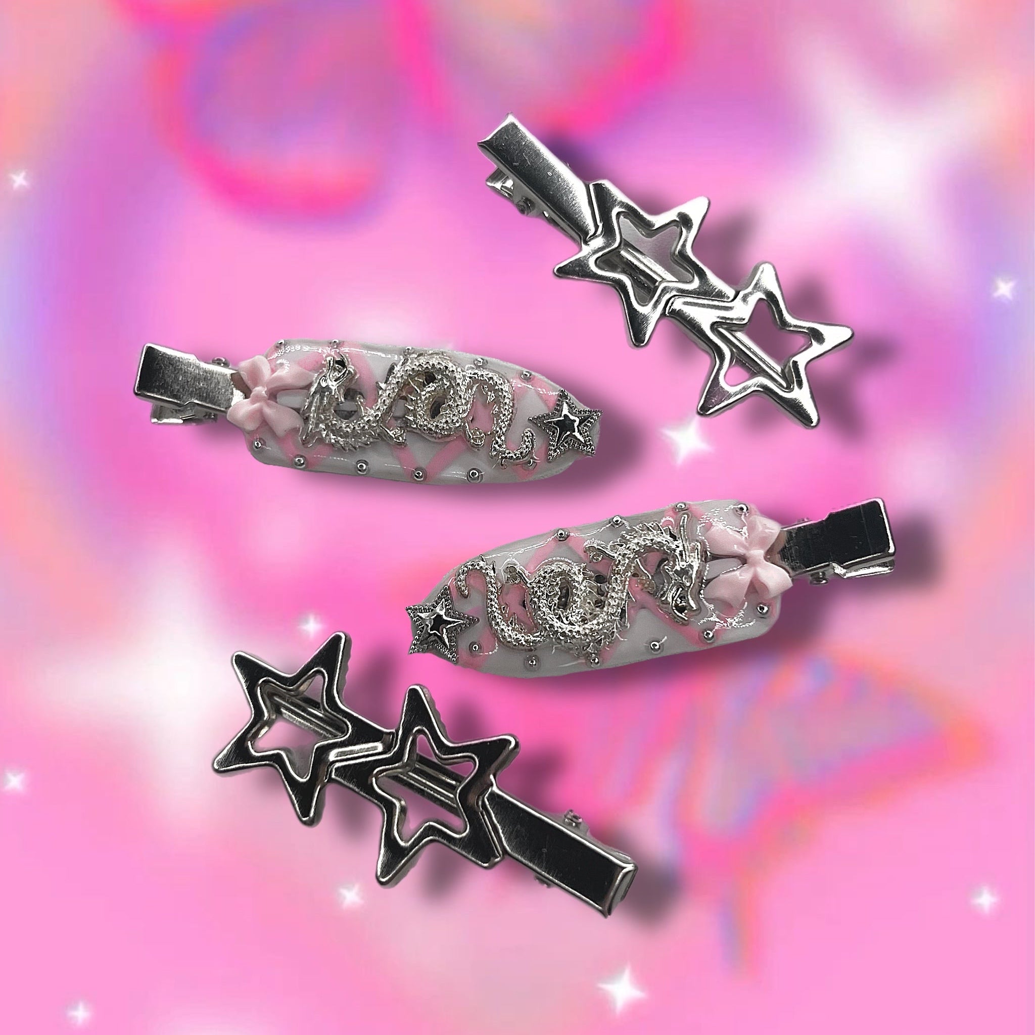 Coquette Dragon Hair Clips