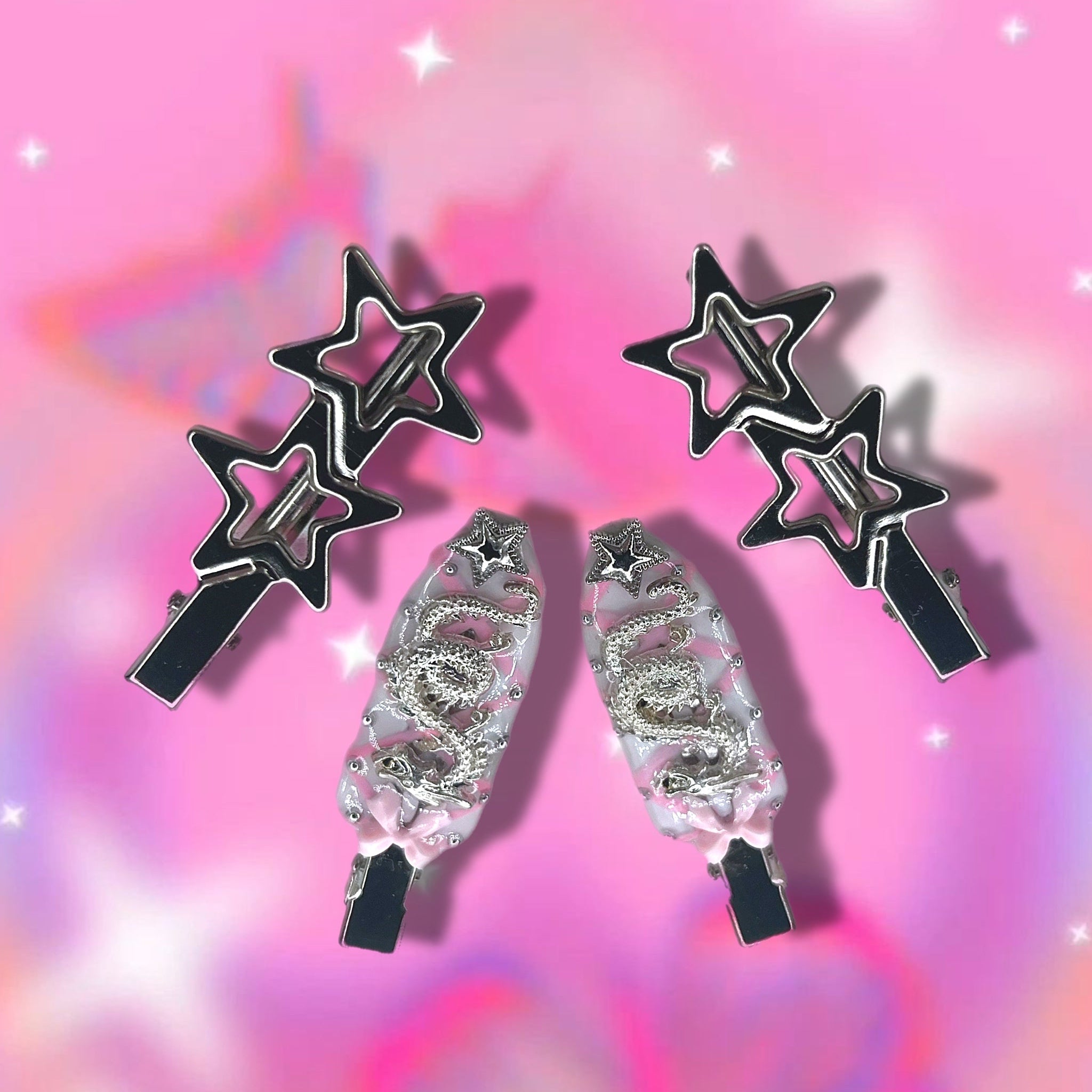 Coquette Dragon Hair Clips